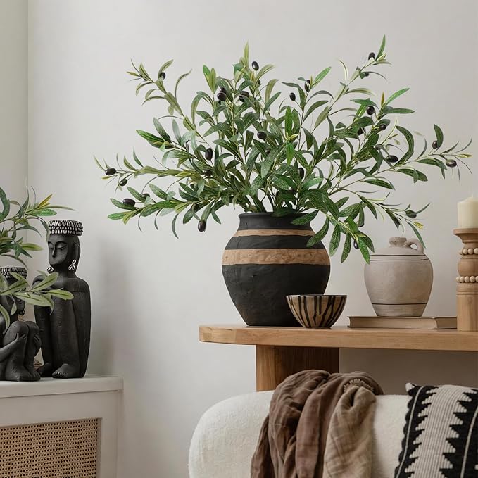 Leftover 4 Pcs 33.4'' Faux Tall Olive Branches - Image 5