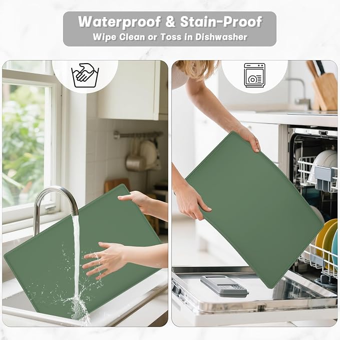 Rnivvi Silicone Coffee Mat, Heat Resistant Dish Drying Pad - Image 7