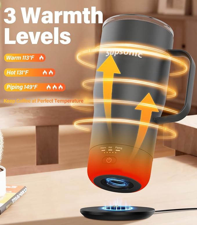 Supsonic - Smart Heated Coffee Mug, 20oz Rechargeable Self Heating Mug - Image 2