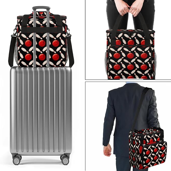 Bowling Ball Coffee Maker Travel Bag, Bowling Ball Large Carrying Storage Case - Image 7