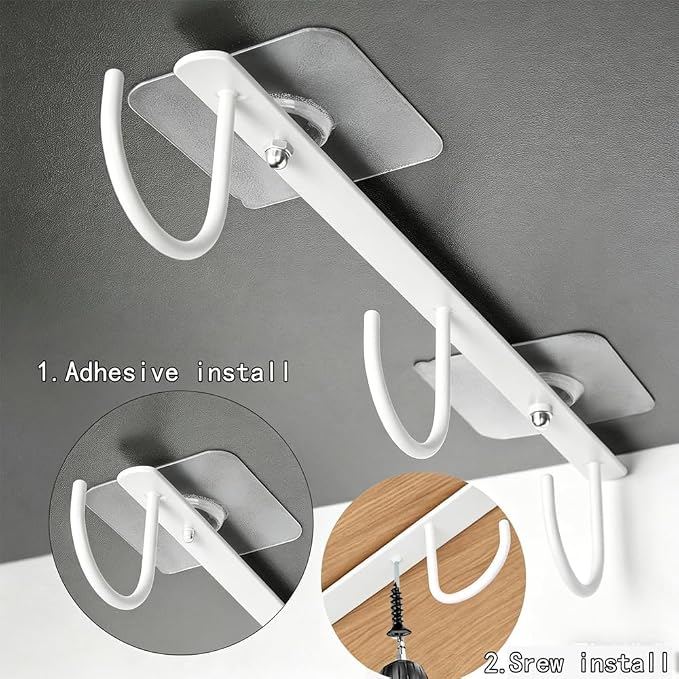 3pcs Mug Hooks, Under Cabinet Mug Holder, Coffee Cups Hook, Mug Hanger - Image 5