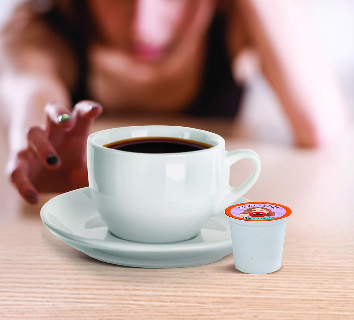 Crave Beverages Flavored Coffee Pods Compatible with 2 K-Cup Brewers, French Vanilla, 40 Count