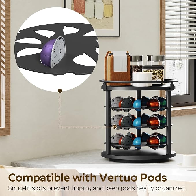 YATINEY Coffee Pod Holder for K Cup, 4 Tier Holder for Vertuo, Coffee Pod - Image 4