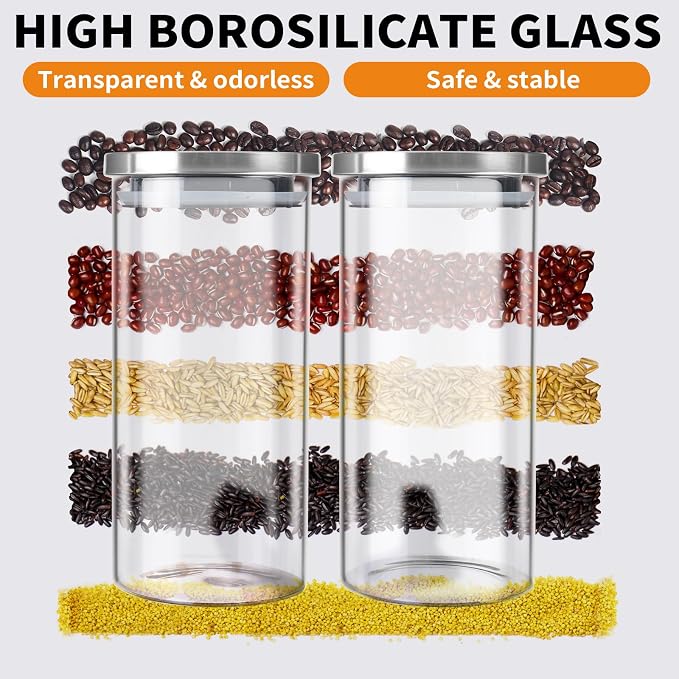DTUQYX Coffee Container Set, Glass Canister - Image 3