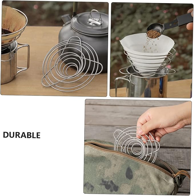 OSALADI Reusable Stainless Steel Manual Coffee Filter Funnel - Image 5