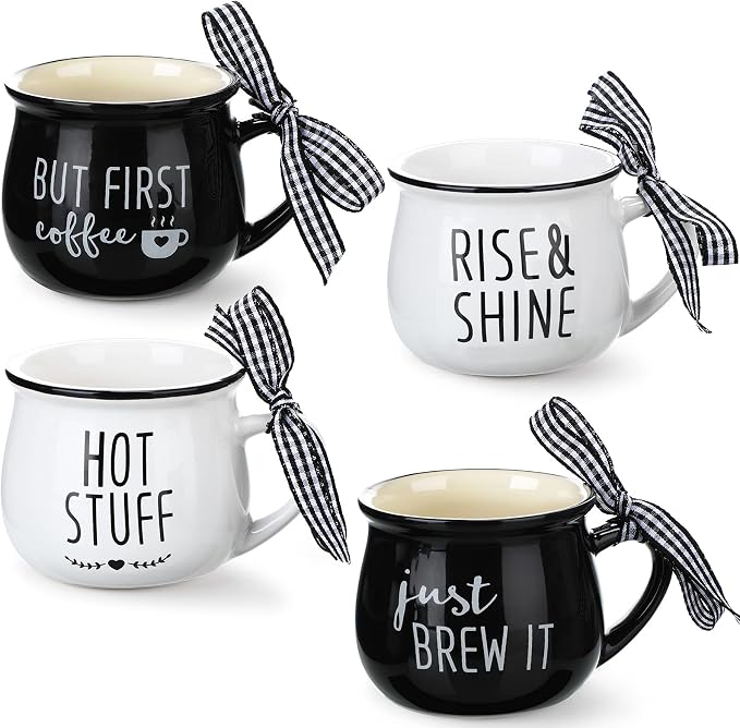 Patelai 4 Pcs Mini Espresso Cups 5 oz Coffee Mugs Set by Patelai