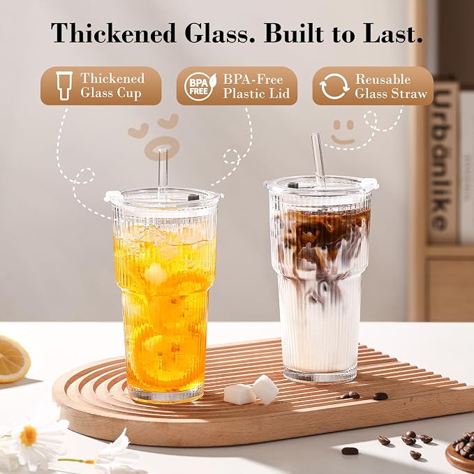GOSCHE 20oz Ribbed Glass Tumbler - Image 7