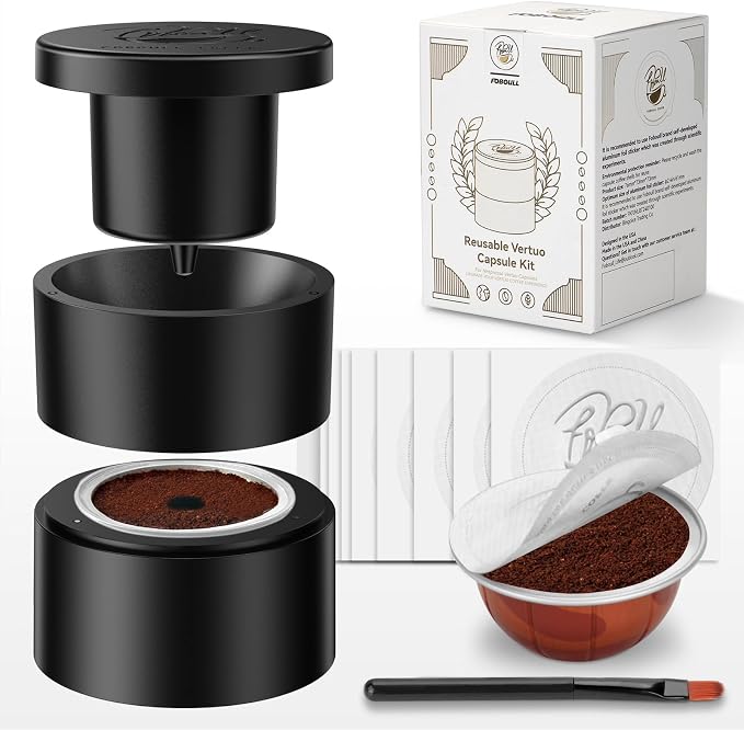 Reusable Vertuo Capsule Kit, for Reusable Nespresso Pods by foboullLife