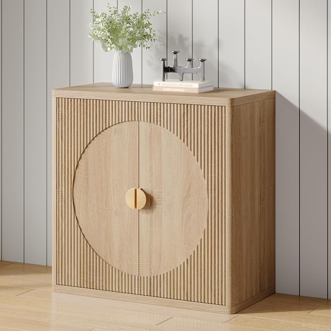 Modern Kitchen Sideboard with Storage, 31.5" Buffet Cabinet with 3 Adjustable by PUSNAPKU
