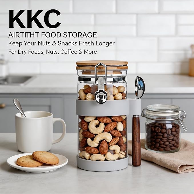 KKC 1.2L Airtight Glass Food Storage Jar - Image 2