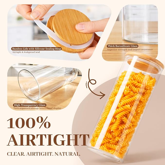77L Stackable Glass Food Storage Containers - Image 3