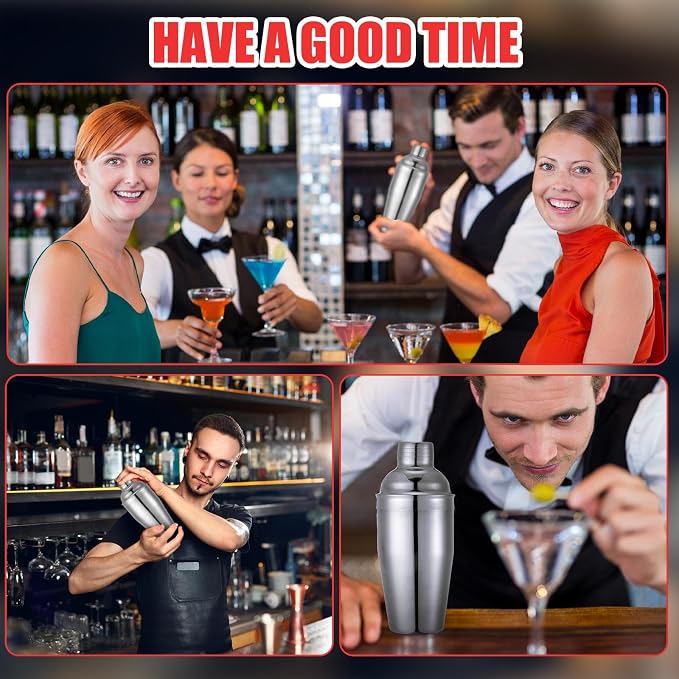 Nitial 9 Pcs Bar Cocktail Shaker Professional Stainless Steel Martini Drink - Image 6