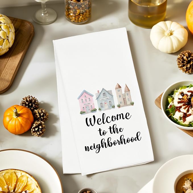 Housewarming Towels Gifts for Women Men, Neighbo Towels Gifts, Welcome to The - Image 2