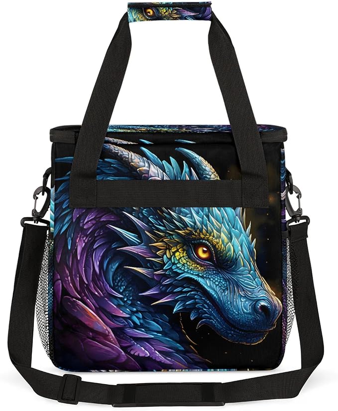 Cool Dragon Coffee Maker Carring Bag, Large Insulated Storage Organizer Case - Image 5