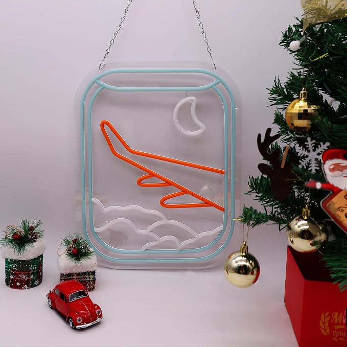 Airplane Window View Neon Sign for Kids Room Wall Decor, Airplane Window Led - Image 6
