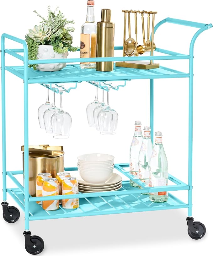 Best Choice Products Rolling Bar Cart, Mobile Home Bar Serving Cart, Serving by Unknown