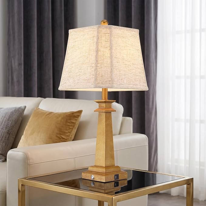 27.5" Table Lamps Set of 2, 3-Way Dimmable Touch Lamps - Image 6