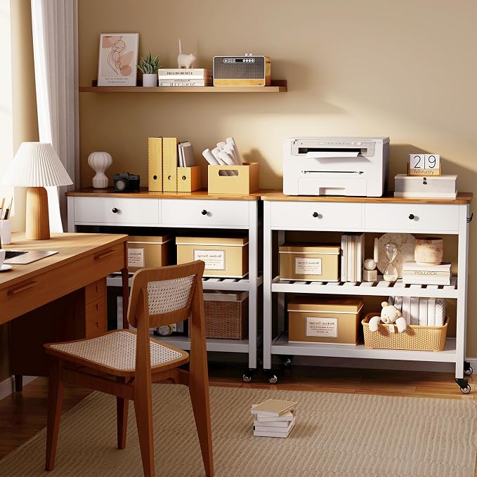 Gizoon Kitchen Island Cart on Wheels - Image 8