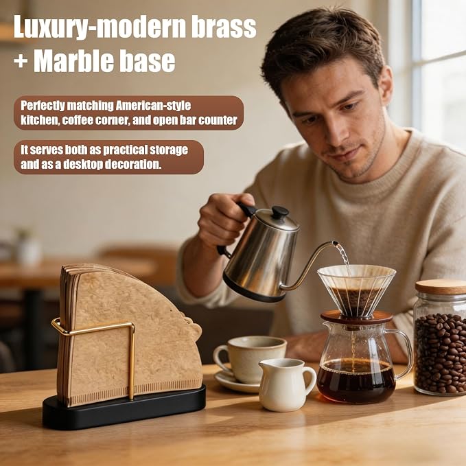 Coffee Filter Holder, Cone Coffee Filter Holder & Coffee Powder Cleaning Brush - Image 8