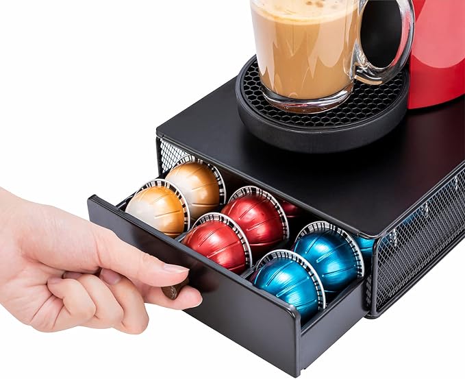 Coffee Pod Drawer Organizer for Nespresso Vertuo, 30 Pods Coffee Pod Holder - Image 4