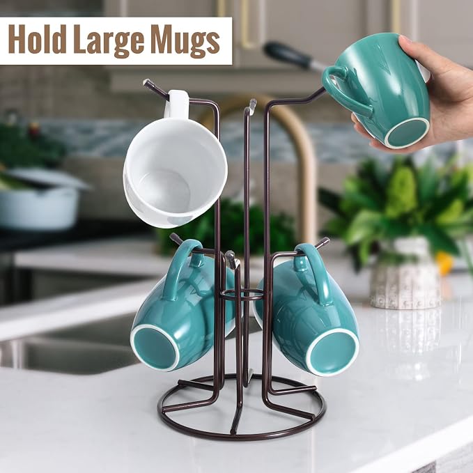 HULISEN Mug Holder for Large Cups, Mug Tree for Counter - Image 2