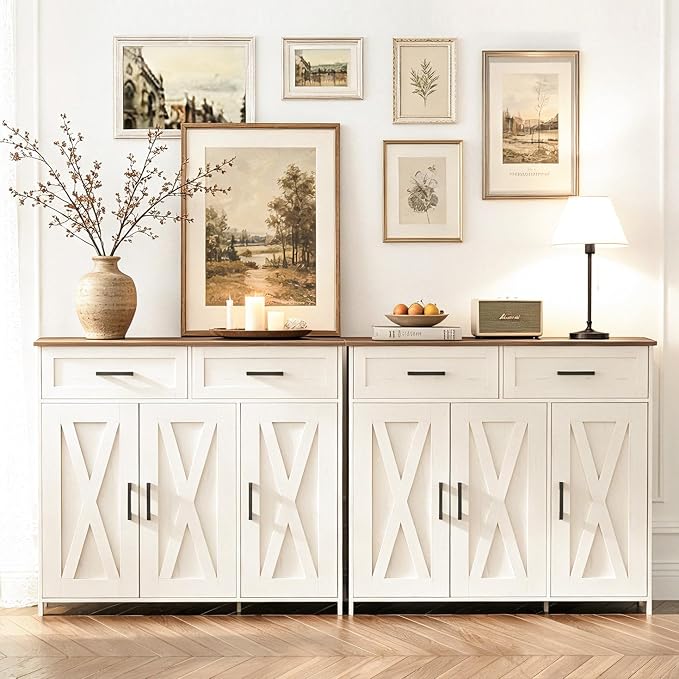 Homhedy Sideboard Buffet Cabinet, Coffee Bar Storage Cabinet - Image 8
