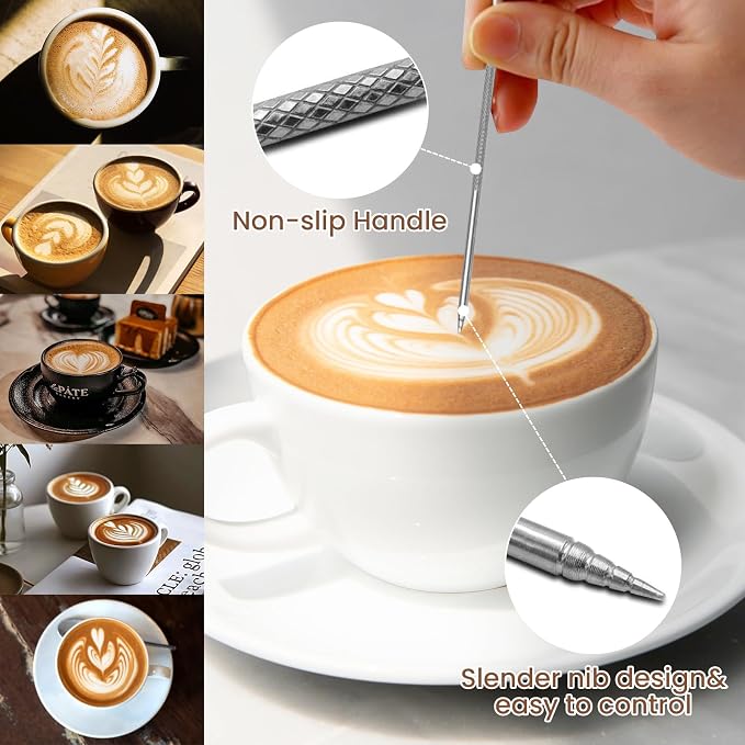 Milk Frothing Pitcher, Dailyart 12oz/350ml Milk Frother Cup 304 Stainless Steel - Image 6