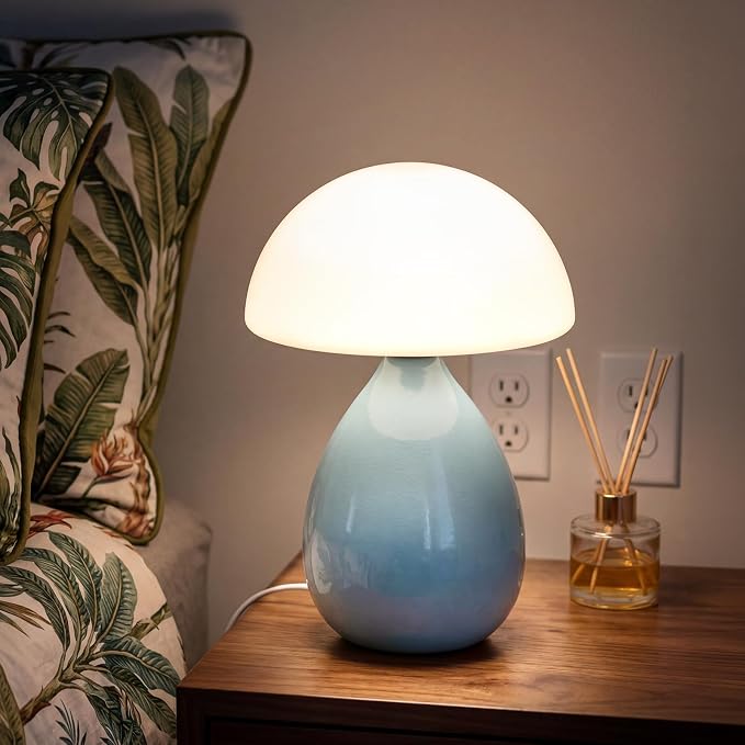 Mushroom Table Lamp for Bedroom, Small Lamp for Living Room, Nightstand by Unknown