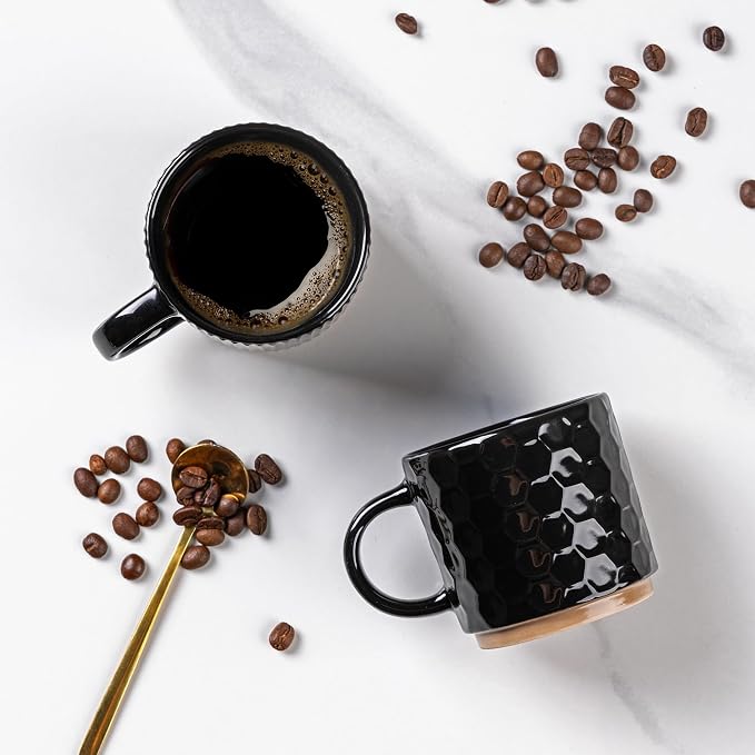 GBhome 8OZ Stackable Coffee Mugs, Ceramic Coffee Mugs - Image 3