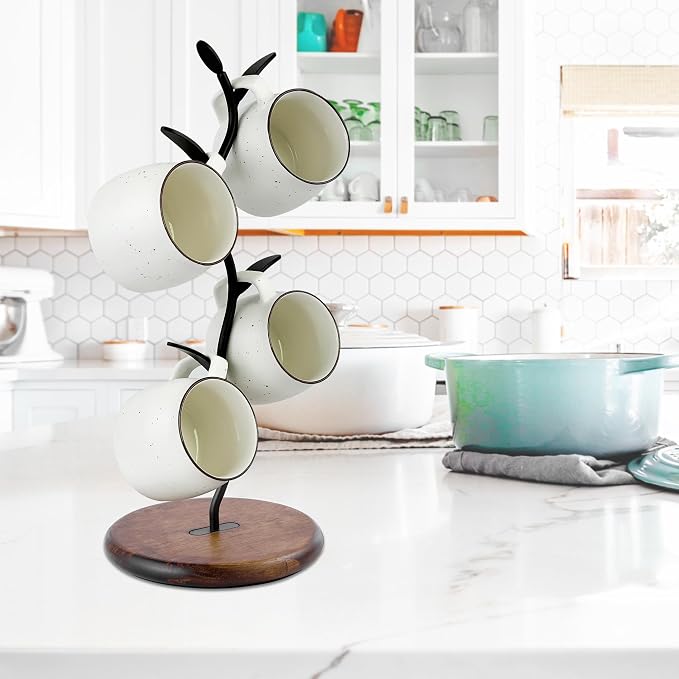 Coffee Mug Tree, Mug Holder for Countertop, Cups Storage Rack, Mugs Stand for - Image 5