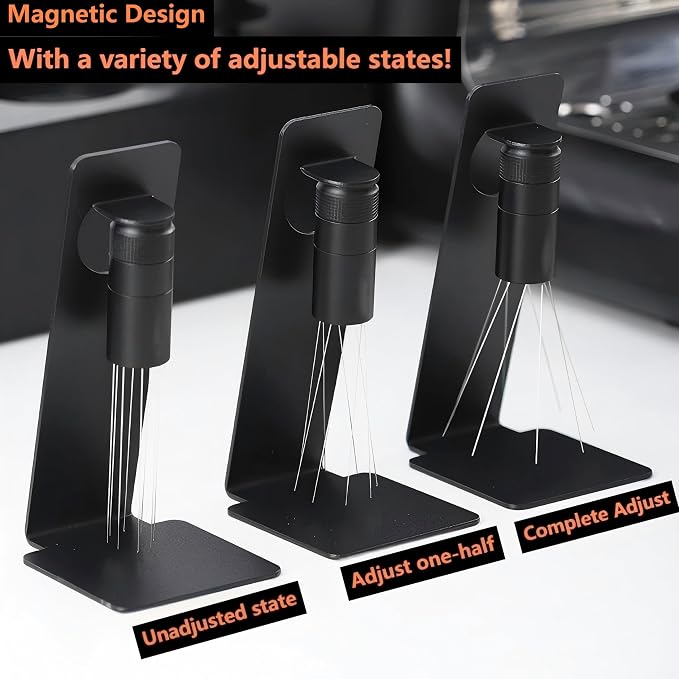 WDT Espresso Coffee Distribution Tool Magnetic Stand Adjustable Barista Needle - Image 3