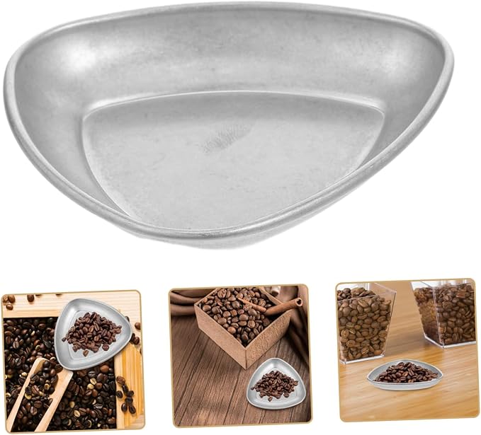 Retro Coffee Bean Display Plate Stainless Steel Weighing Tray - Image 7