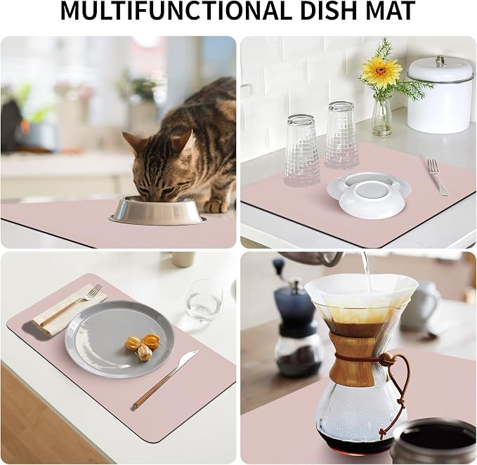 2-Pack Coffee Bar Mats Set for Countertop, Kitchen Counter Mat Fits Under - Image 6