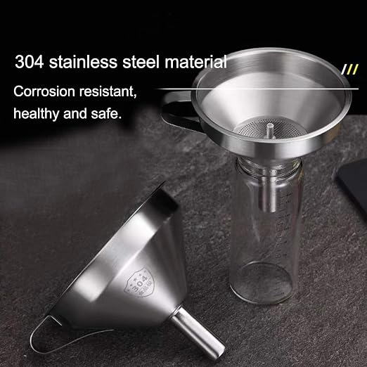 Stainless Steel Filling Funnel, Funnel Filter Cup, Separatory Oil Beer Coffee - Image 4