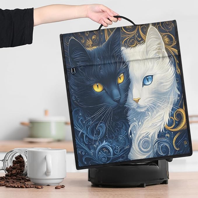 Cat Kitchen Aid Mixer Cover Compatible Stand Mixer Dust Cover | White Black - Image 9