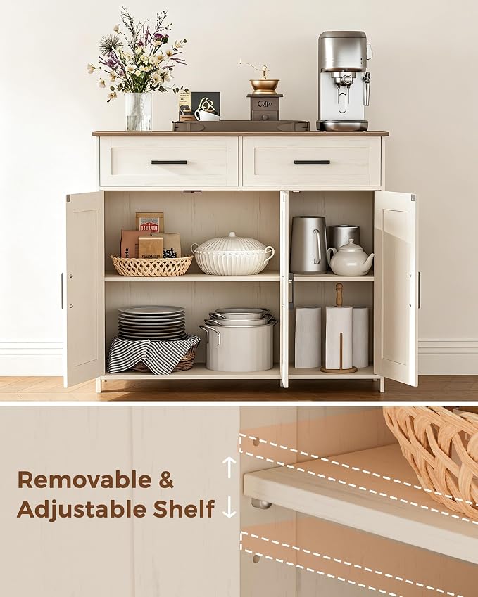 Homhedy Sideboard Buffet Cabinet, Coffee Bar Storage Cabinet - Image 4