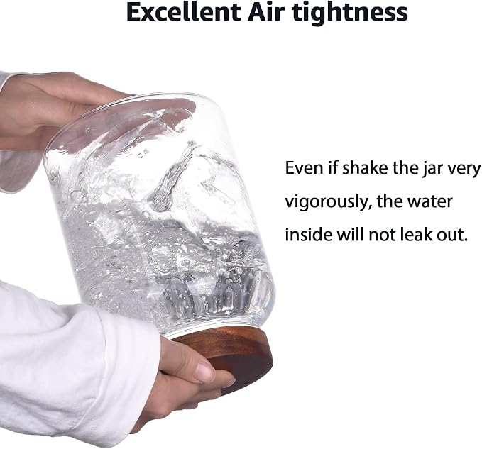 YUEJUM 42 Fluid Ounces Unbreakable & Dishwasher Safe Plastic Apothecary Jar - Image 3