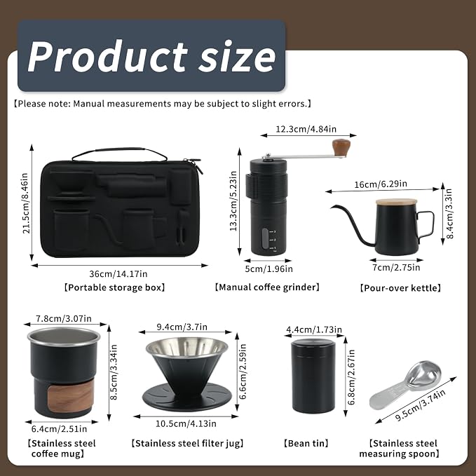 Portable Pour Over Coffee Maker Travel Set - Image 3