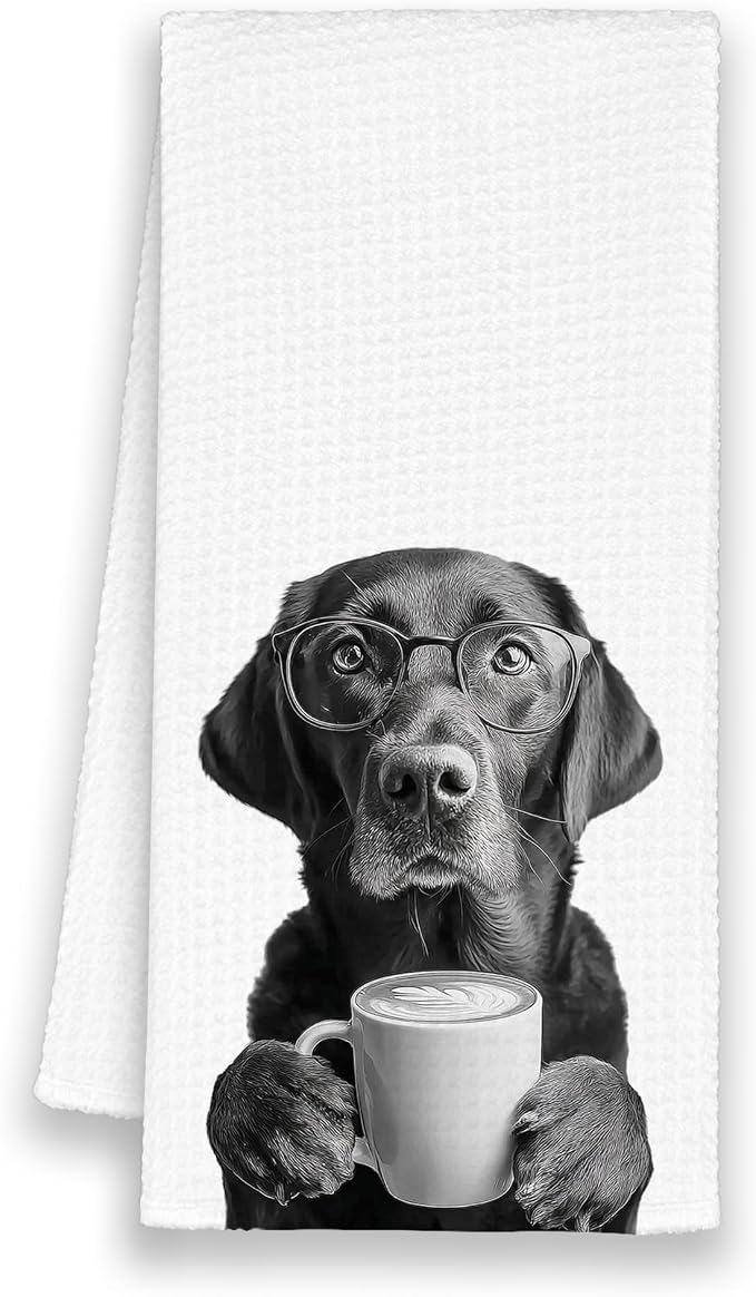 Dog Labrador Kitchen Towels, Funny Cute Hand Bathroom Towels Gifts by Xmsaitar