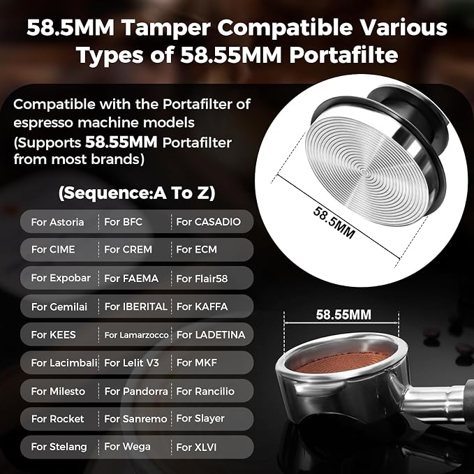IKAPE 58mm Espresso Tamper Kit 4 in 1 Black, Complete Portafilter accessory set - Image 2