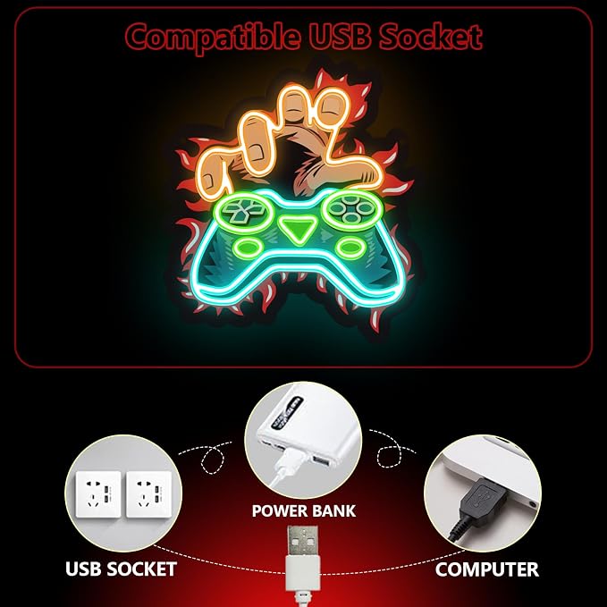 Gamer Neon Sign, Gaming Led Neon Light Signs - Image 4
