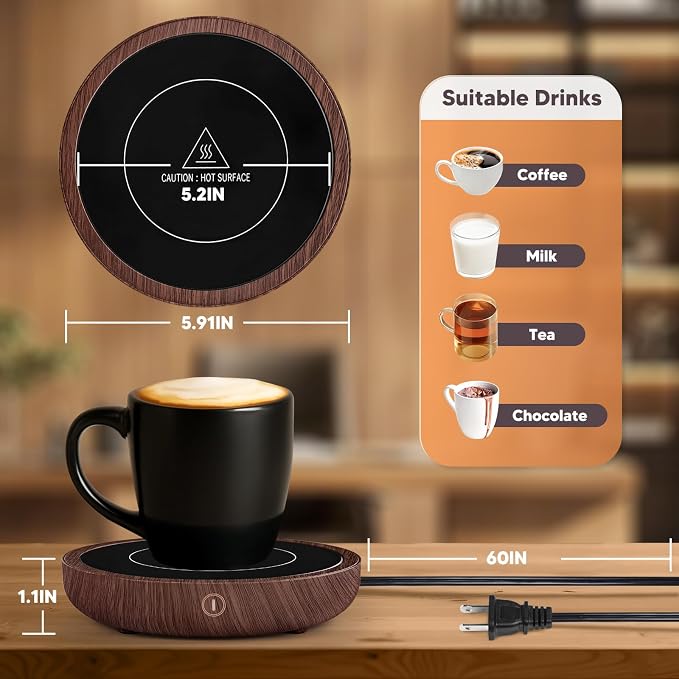 Coffee Mug Warmer, 36W Fastest Heating Temperature, KRGMNHR Coffee Cup Warmer - Image 2