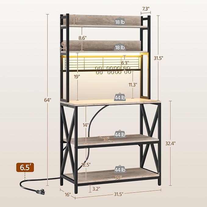 Yaheetech Kitchen Bakers Rack - Image 2