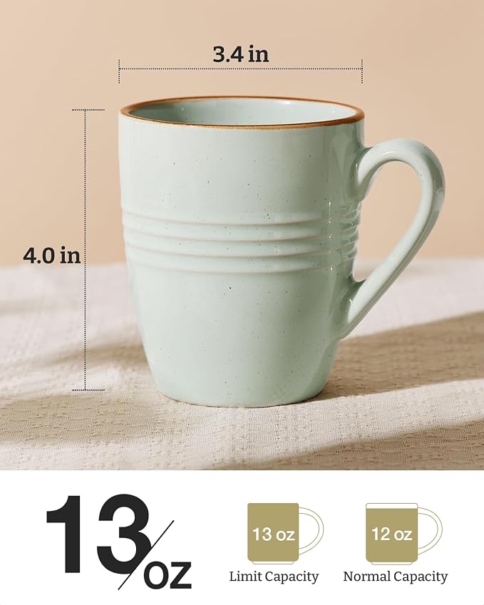 famiware Jupiter Coffee Mugs Set of 6, 13oz Coffee Mug, Microwave and - Image 4