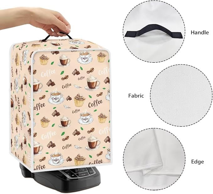 Coffee Print Coffee Maker Covers - Image 5