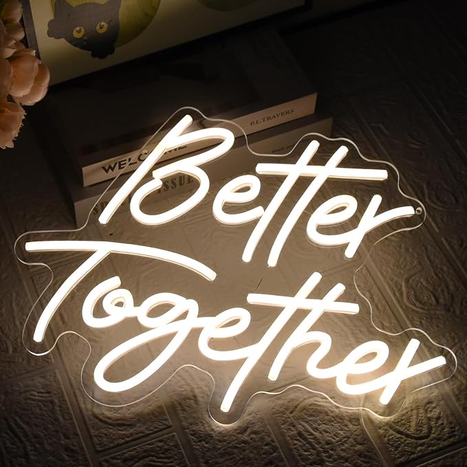 Better Together Neon Sign, Wedding Neon Sign, LED Neon Light - Image 2