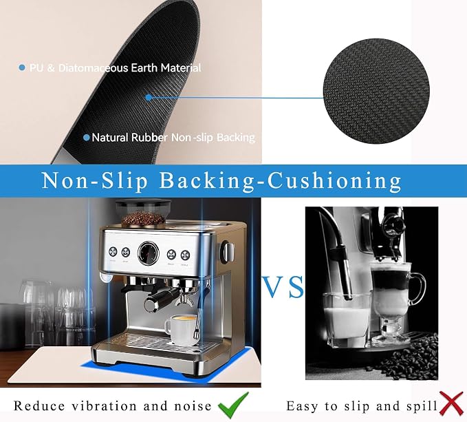 Coffee Mat for Countertops, Coffee Bar Accessories Fit Under Coffee Maker - Image 6