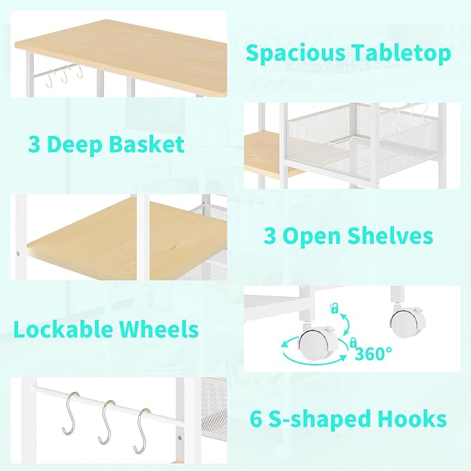 HapiRm Rolling Kitchen Carts - Image 8
