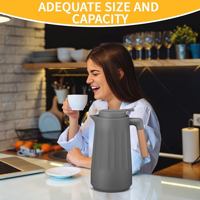Ziliny 2 Pcs 34 oz Thermal Coffee Carafe - Image 5