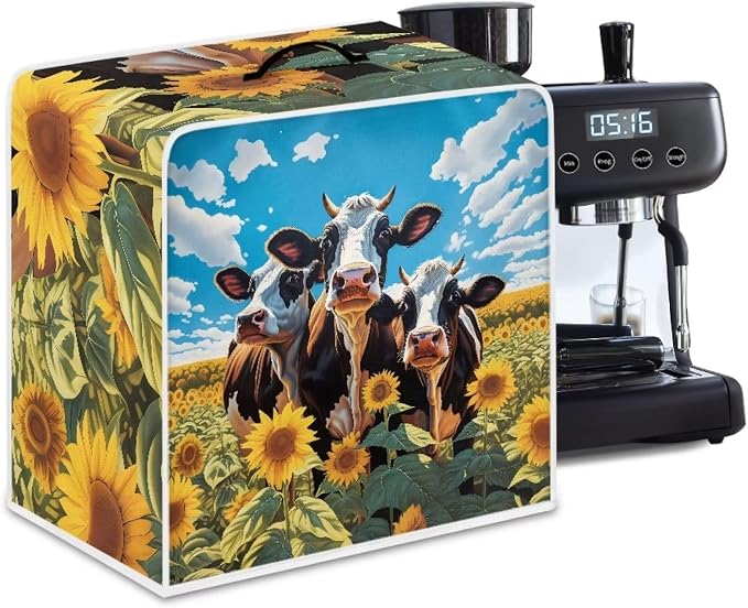 Cow Sunflower Coffee Machine Covers Anti Dust Covers - Image 2